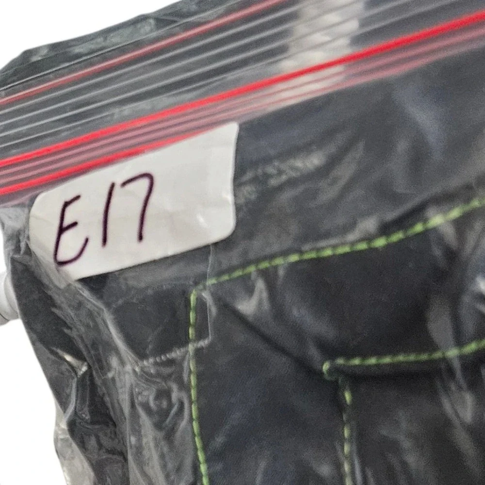 Kikwear Vintage 90s Y2k Wide Leg Rave Baggy Pants Neon Reflective Skater Rare 38